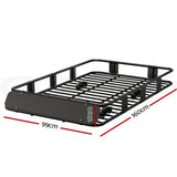 Giantz Universal Car Roof Rack Basket Luggage Vehicle Cargo Carrier 160cm Black