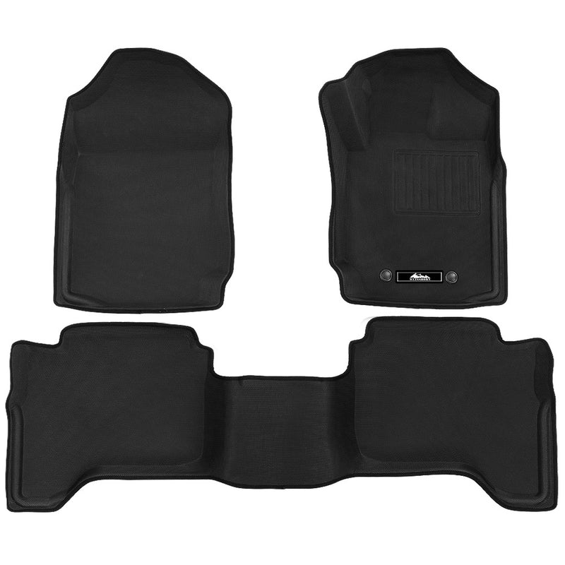 Weisshorn Car Floor Mats Rubber Fits Ford Ranger PX PX2 PX3 Dual Cab 2011-2022 3D