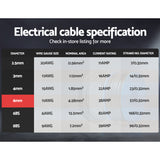 Giantz 6MM 60M Twin Core Wire Electrical Cable Extension Car 450V 2 Sheath