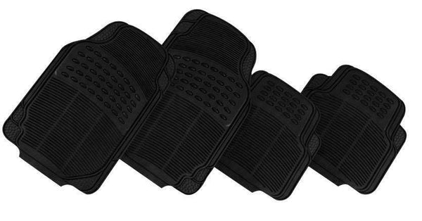 THUNDER 4-Piece Car Mat - BLACK [Rubber]