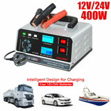 Smart Automatic Car Battery Charger Trickle Pulse Repair Boat Caravan Motorcycle