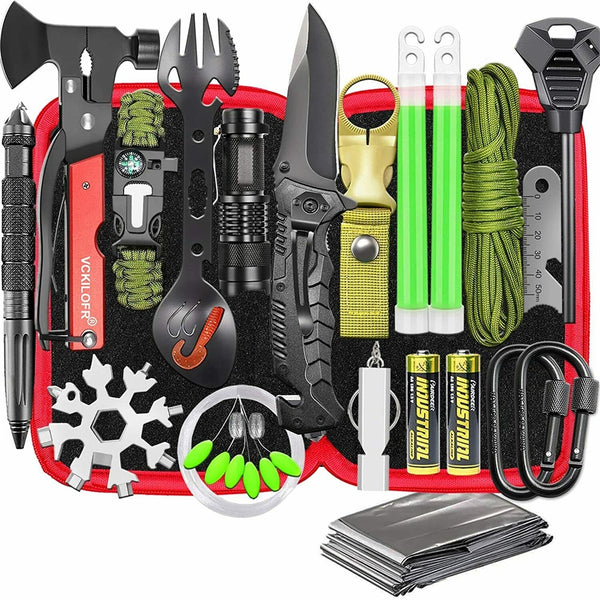 32 In 1 Emergency Survival Equipment Kit Camping SOS Tool Sports Tactical Hiking