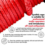 X-BULL 12V Electric Winch 14500LBS synthetic rope with 2 Pairs Recovery Tracks Gen2.0 Black