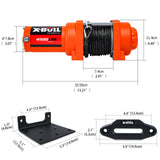 X-BULL Electric Winch 12v Synthetic Rope 4500LBS Wireless Remote ATV UTV 2041KG