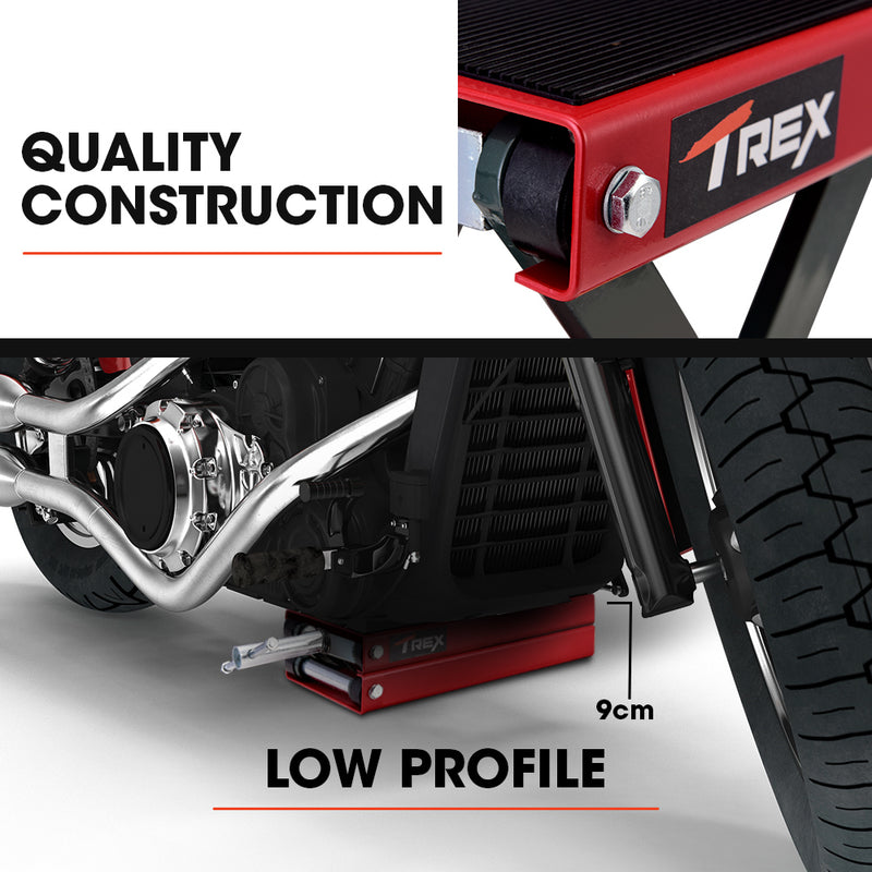 T-REX 500kg Motorcycle Scissor Jack Lift Stand for Motorbike Quad Bike