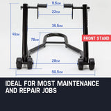 T-REX Motorcycle Stands Front & Rear Heavy-Duty Motorbike Lift Paddock Steel