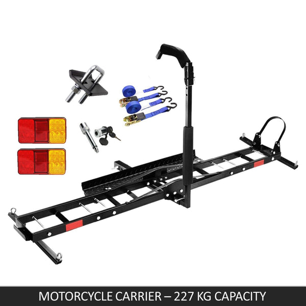 Motorcycle Motorbike Carrier Rack Towbar Arm Rack Dirt Bike Ramp Brake Lights