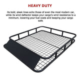 Universal Roof Rack Basket - Car Luggage Carrier Steel Cage Vehicle Cargo