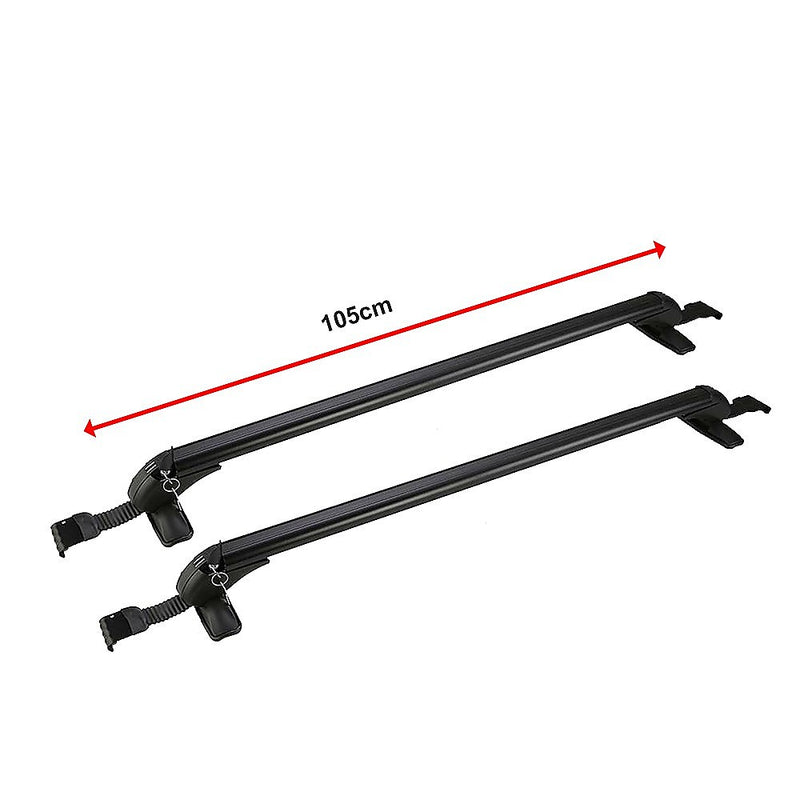 Lockable Aluminium Car Roof Rack Bars Without Rail Anti Theft Luggage Carrier